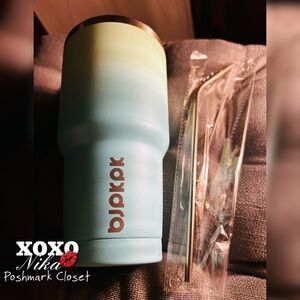 BJPKPK 30oz Gradient  Tumbler with 2 Lids and straw and brush